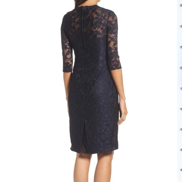 La Femme Lace Cocktail Short Formal Dress Gown - Picture 2 of 7